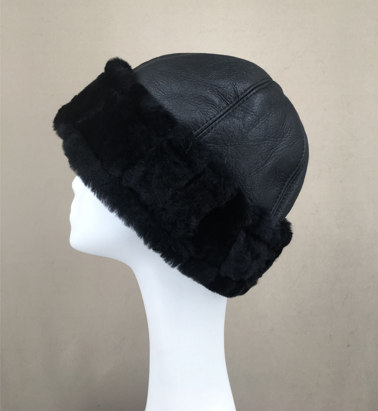 real sheep fur one fur beanie lvcomeff 2210002 - Image 5