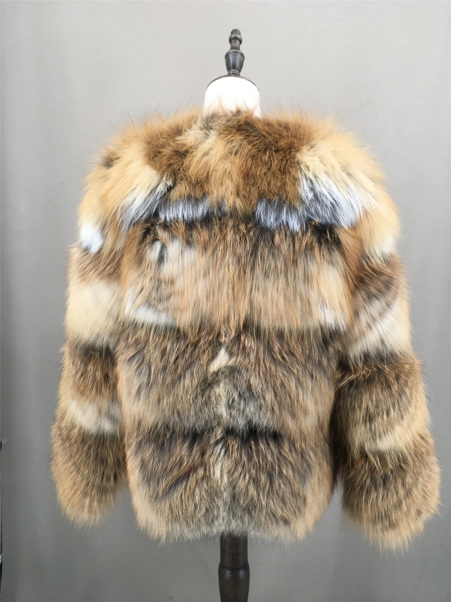 real fox fur stripe jacket lvcomeff 2210016 - Image 4