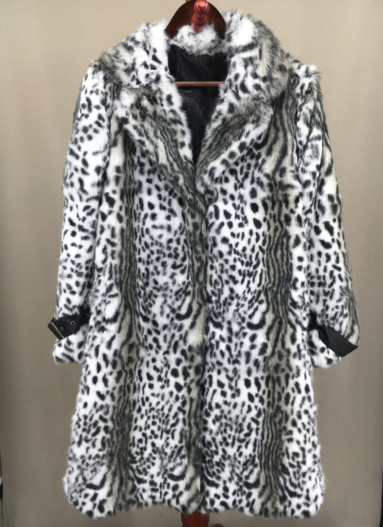 real rex rabbit leopard coat long style lvcomeff 2210017 - Image 8