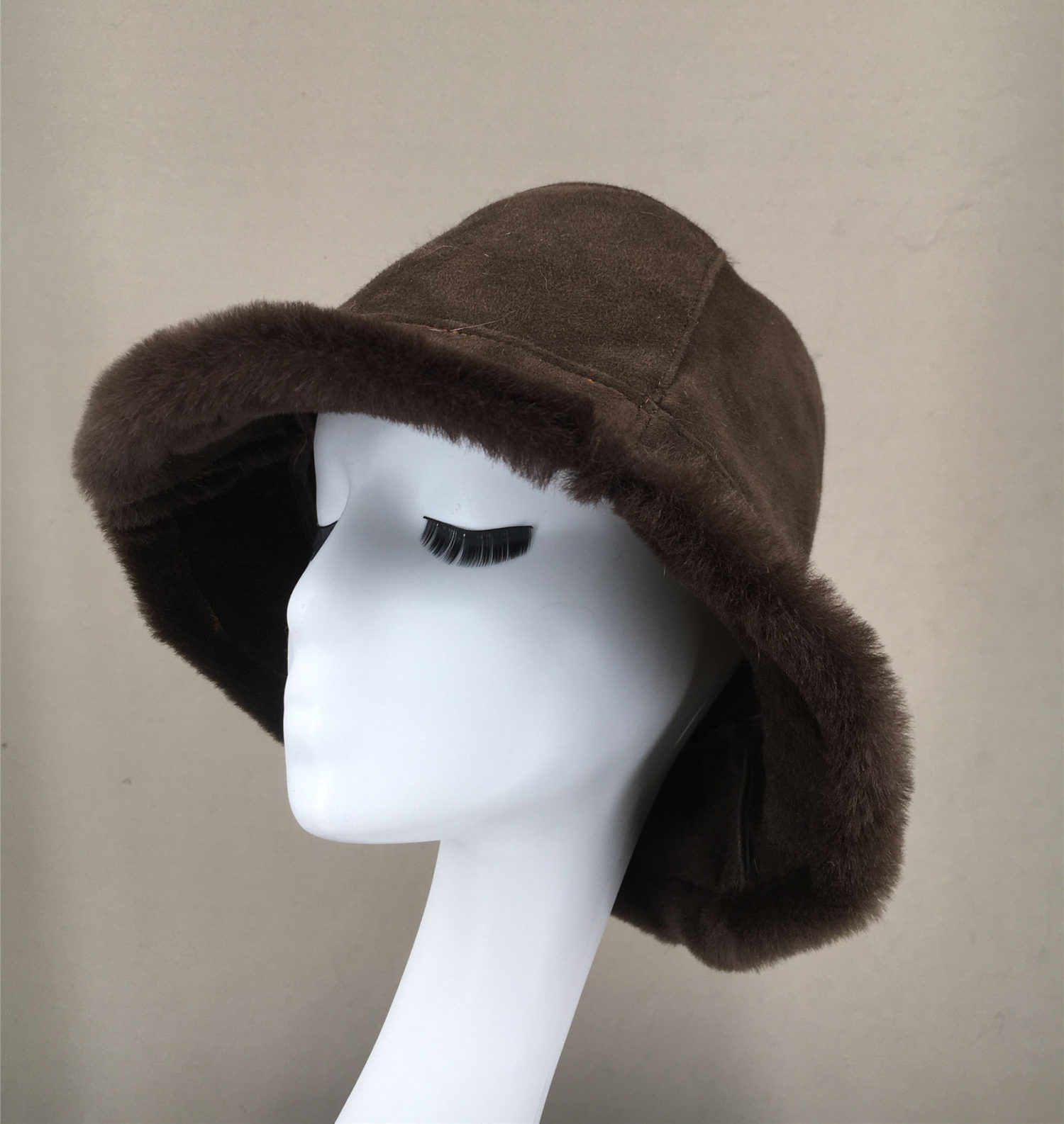 real sheep fur one fur bucket hat lvcomeff 2210010 - Image 6