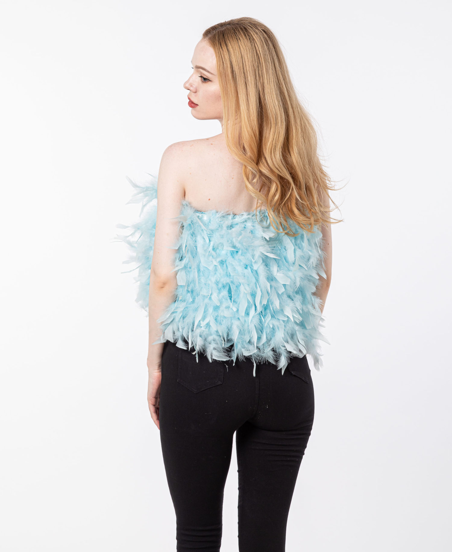 lady feather chest wrap women Breast wrapping Lvcomeff 210703 - Image 4
