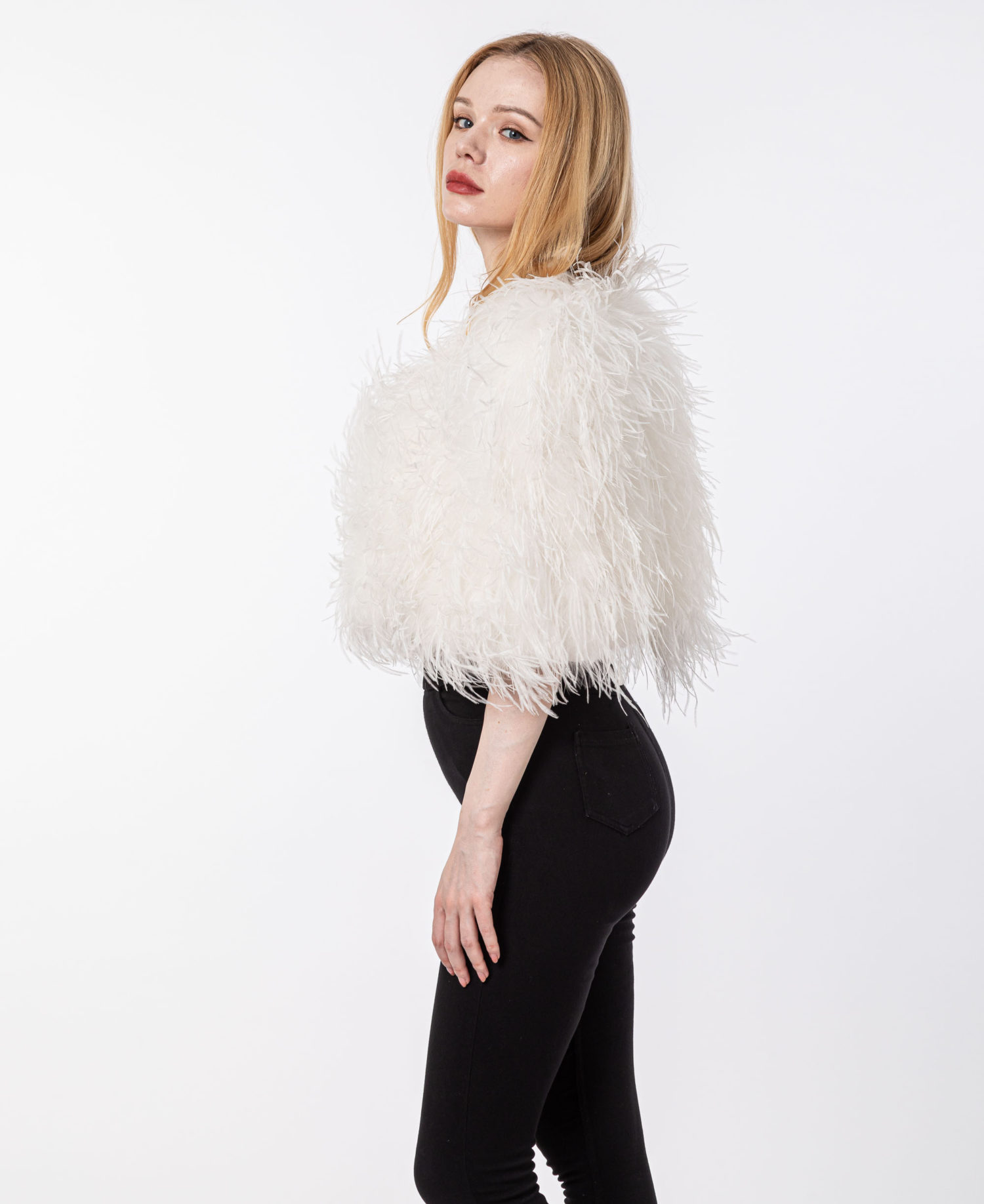 turkey ostrich feather shawl for women Lvcomeff 210706 - Image 15